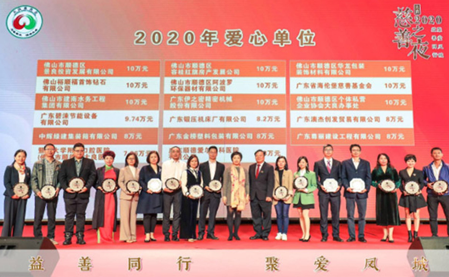 广东碧涞被评为“2020年度慈善公益爱心单位”