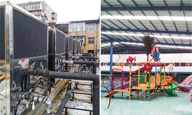 恒温水上乐园用碧涞空气能泳池机，节能省钱又安全