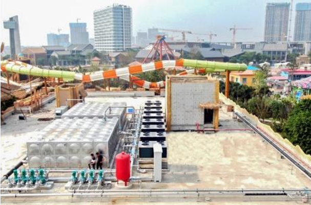 广东顺德华侨城主题乐园——8台碧涞热泵守护全天候恒温热水