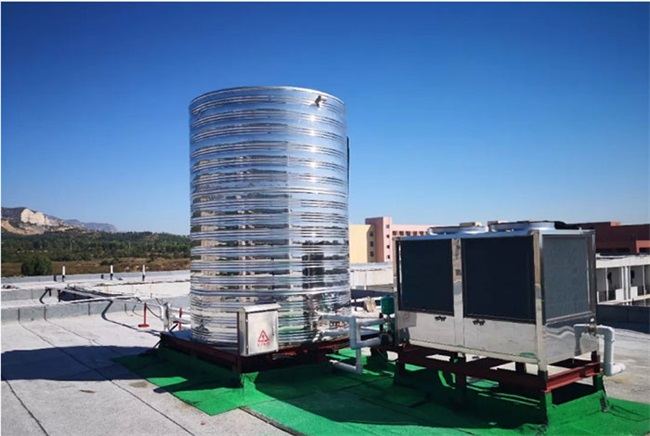 学校用直热空气能热水机组，冬天再冷也不慌