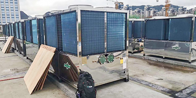 学校热水用空气能热泵，节能安全更舒适