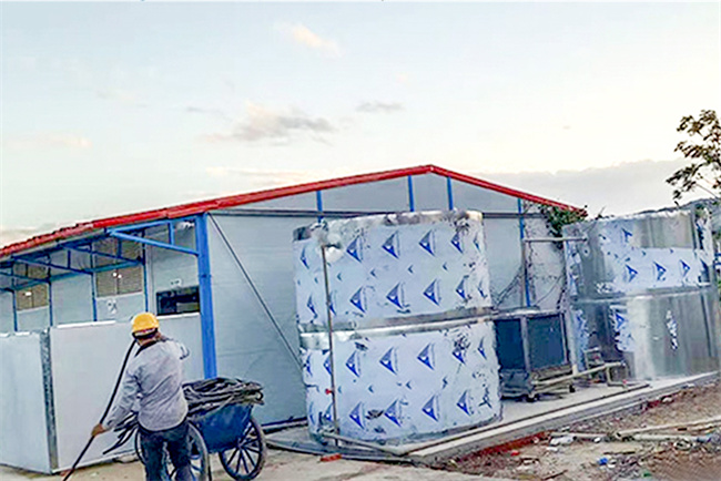 积极响应碳中和，中铁二局磨万铁路孟塞梁场(老挝)项目部用碧涞空气能热泵