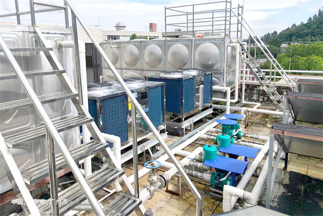 碧涞空气源热泵热水机为广州二中打造绿色热水新体验