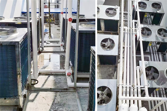 江苏省盐城市某阀门厂选择碧涞空气能热泵热水机组，提升员工生活热水体验